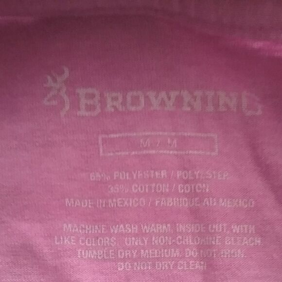 BROWNING Pink Hunting Tee Shirt Women's Size Medium - Picture 9 of 9